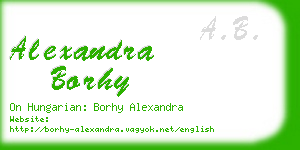 alexandra borhy business card